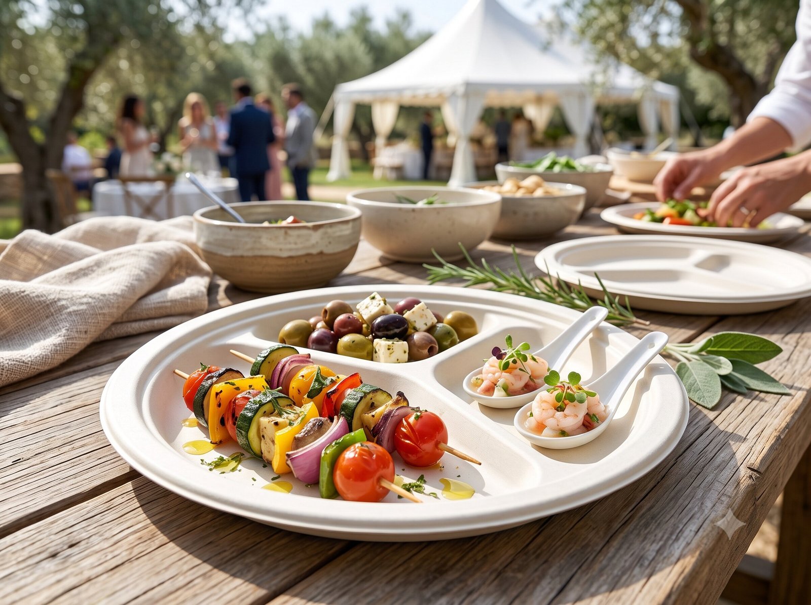 Bagasse Compartment Plates